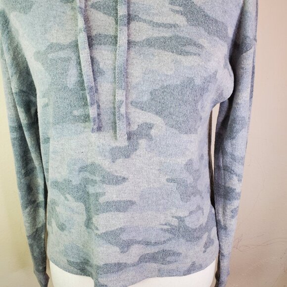 Hippie Rose Juniors Grey Camo Cozy Hoodie XS - Picture 6 of 10
